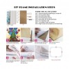 Wood Frame Art Picture Diamond Painting DIY Photo Poster Decorative (White)