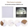 Wood Frame Art Picture Diamond Painting DIY Photo Poster Decorative (White)