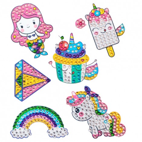 6pcs Fantastic Beast DIY Round Diamond Painting Sticker Decor (LDZ002)