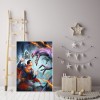Round Kit Diamond 5D Drill Justice and Evil DIY Painting Full Picture Craft