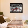 Retro Motorcycle - Full Round Diamond - 40x30cm