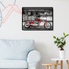 Retro Motorcycle - Full Round Diamond - 40x30cm
