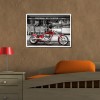Retro Motorcycle - Full Round Diamond - 40x30cm