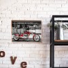 Retro Motorcycle - Full Round Diamond - 40x30cm