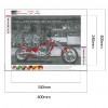 Retro Motorcycle - Full Round Diamond - 40x30cm
