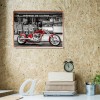 Retro Motorcycle - Full Round Diamond - 40x30cm
