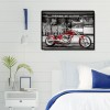 Retro Motorcycle - Full Round Diamond - 40x30cm