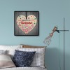 Love - Full Round Diamond - 40x40cm