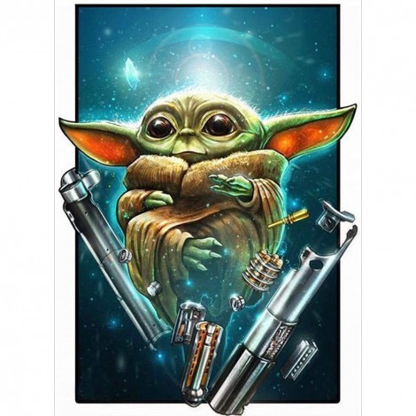 Yoda - Full Round Diamond - 30x40cm
