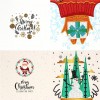 8pcs DIY Cartoon Christmas Special Shaped Diamond Greeting Card