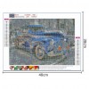 Retro Car  - Full Round Diamond - 40x30cm