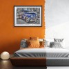 Retro Car  - Full Round Diamond - 40x30cm