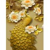 Yellow Peacock- Special shaped diamond painting-30X40CM