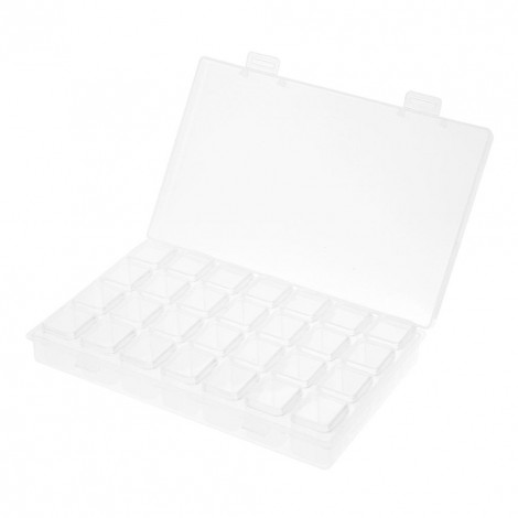 28 Lattices Transparent Container Diamond Painting Accesories Storage Box