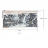 Chinese Style Swallowing Mountains And Rivers - Full Round Diamond - 100*50cm
