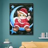 Christmas Cat - Full Round Diamond - 30*40cm