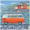 Bus and Houses - Full Round Diamond - 30x30cm