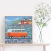 Bus and Houses - Full Round Diamond - 30x30cm
