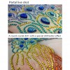 5D DIY Special Shaped Diamond Painting Peacock Cross Stitch Kit (Peacock 2)