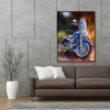 Retro Car Poster - Full Round Diamond - 30x40cm