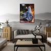 Retro Car Poster - Full Round Diamond - 30x40cm