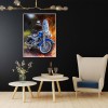 Retro Car Poster - Full Round Diamond - 30x40cm