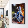 Retro Car Poster - Full Round Diamond - 30x40cm