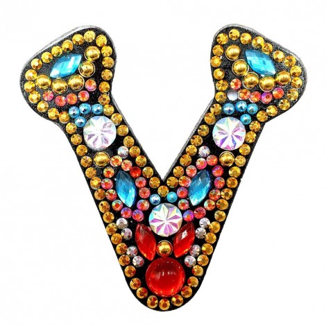 DIY Key Chain Diamond Painting Letters Women Bag Keyring Pendant Gift