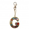 DIY Key Chain Diamond Painting Letters Women Bag Keyring Pendant Gift