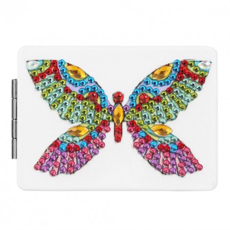 DIY Butterfly Special Shaped Diamond Painting Mini Makeup Mirror