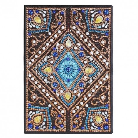 DIY Mandala Special Shaped Diamond 50 Pages A5 Notebook(Without Lines)