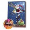 DIY Diamond Painting Kits Santa Claus on Eaves Full Round Drill Handicrafts