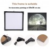 Wood Frame Art Picture Diamond Painting DIY Photo Poster Decorative (Black)