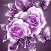 Butterfly Flowers - Square Diamond - 40x40cm