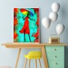 Red Dress Woman - Full Round Diamond - 30x40cm