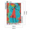 Red Dress Woman - Full Round Diamond - 30x40cm