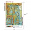 Abstract Cat s - Full Round Diamond - 30x40cm