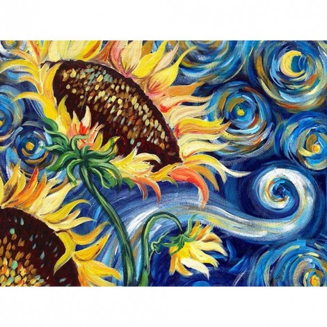 Sunflower  - Full Round Diamond - 30x40cm