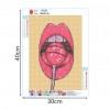 Full Round Drill Mosaic Diamond Painting DIY Lipstick 5D Rhinestone Picture