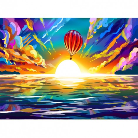 Full Round Drill Diamond Painting DIY Sunrise 5D Rhinestone Picture Poster