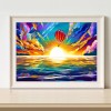Full Round Drill Diamond Painting DIY Sunrise 5D Rhinestone Picture Poster