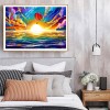 Full Round Drill Diamond Painting DIY Sunrise 5D Rhinestone Picture Poster