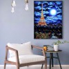 Moon Eiffel Tower - Full Round Diamond - 30x40cm