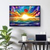 Full Round Drill Diamond Painting DIY Sunrise 5D Rhinestone Picture Poster