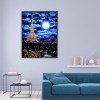 Moon Eiffel Tower - Full Round Diamond - 30x40cm