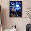 Moon Eiffel Tower - Full Round Diamond - 30x40cm