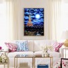 Moon Eiffel Tower - Full Round Diamond - 30x40cm