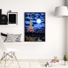Moon Eiffel Tower - Full Round Diamond - 30x40cm