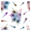 Abstract Feather 5D DIY Full Round Drill Diamond Picture Decor Art Beadwork