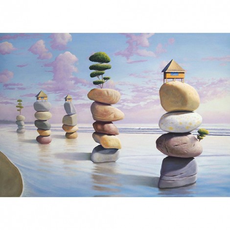 Stone Pillar - 5D DIY Round Drill Diamond Painting 40*30cm